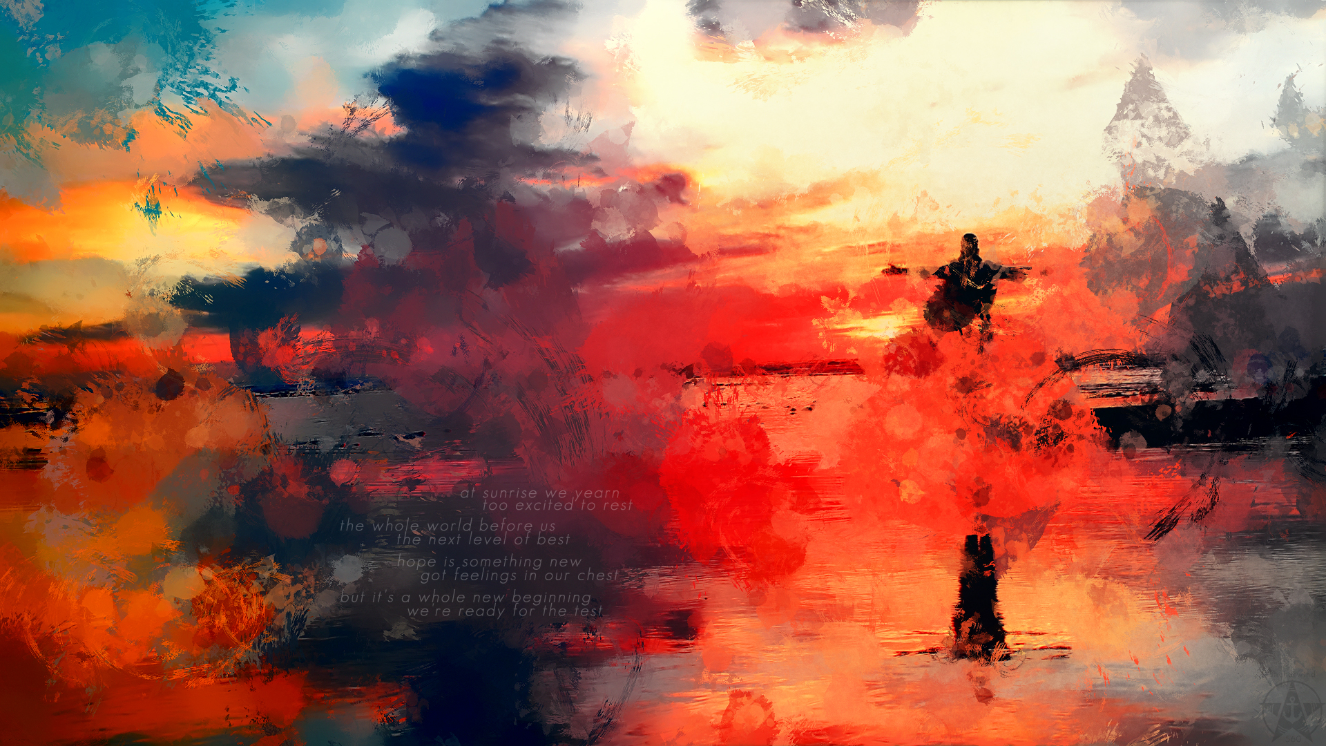 Sunrise:A Digital Art piece by Anchorwind, a disabled OIF/OEF Veteran artist, writer, and audio tinkerer.