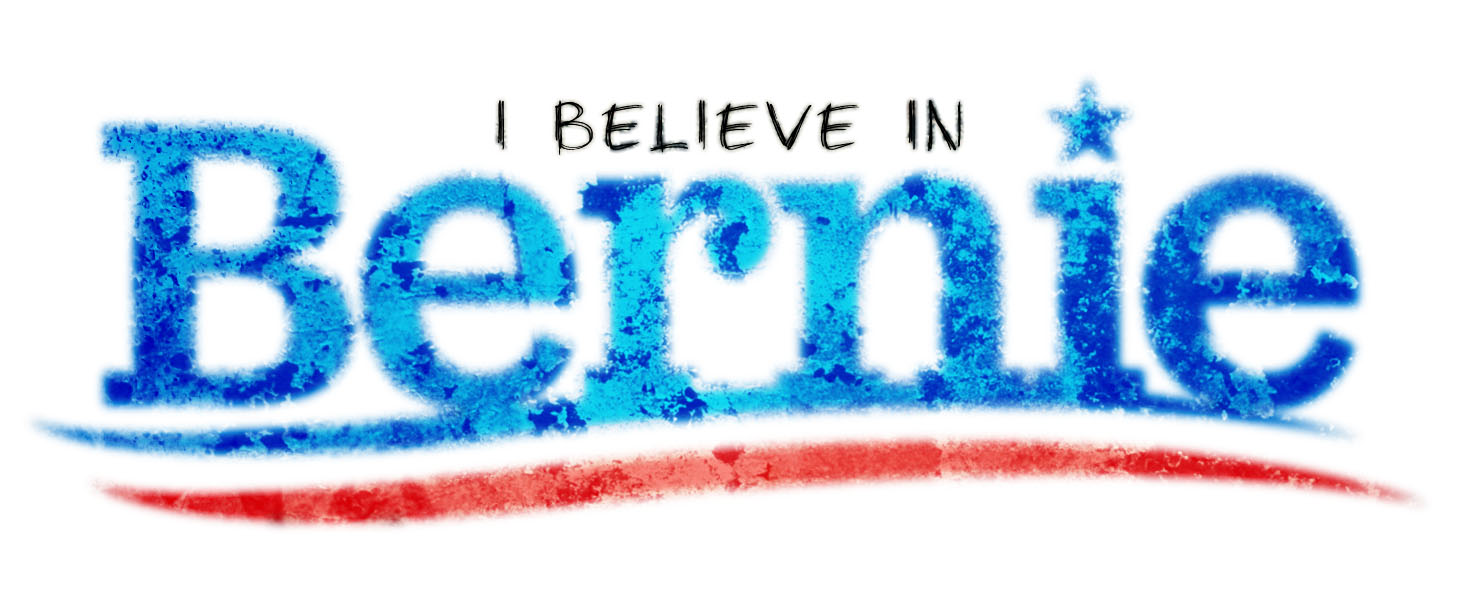 The Bernie Sanders 2016 Logo manipulated by Anchorwind "I Believe In Bernie"